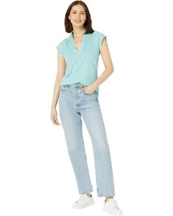 NIC+ZOE Shirts & Tops Short Sleeve Ruffle V Tee -NIC+ZOE outlet store 6130PdfTZoL. AC SR736920