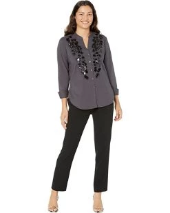 NIC+ZOE Shirts & Tops Evening Glam Shirt -NIC+ZOE outlet store 618VbLcxR2L. AC SR736920