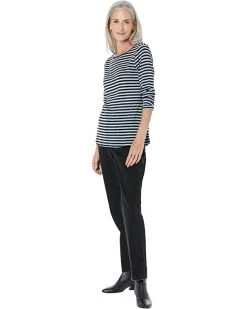 NIC+ZOE Shirts & Tops Striped Bracelet Sleeve Boat Tee -NIC+ZOE outlet store 61DB5KZ8QAL. AC SR736920