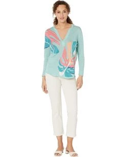 NIC+ZOE Sweaters Fiesta Fronds Sweater -NIC+ZOE outlet store 61DCEOxXD1L. AC SR736920