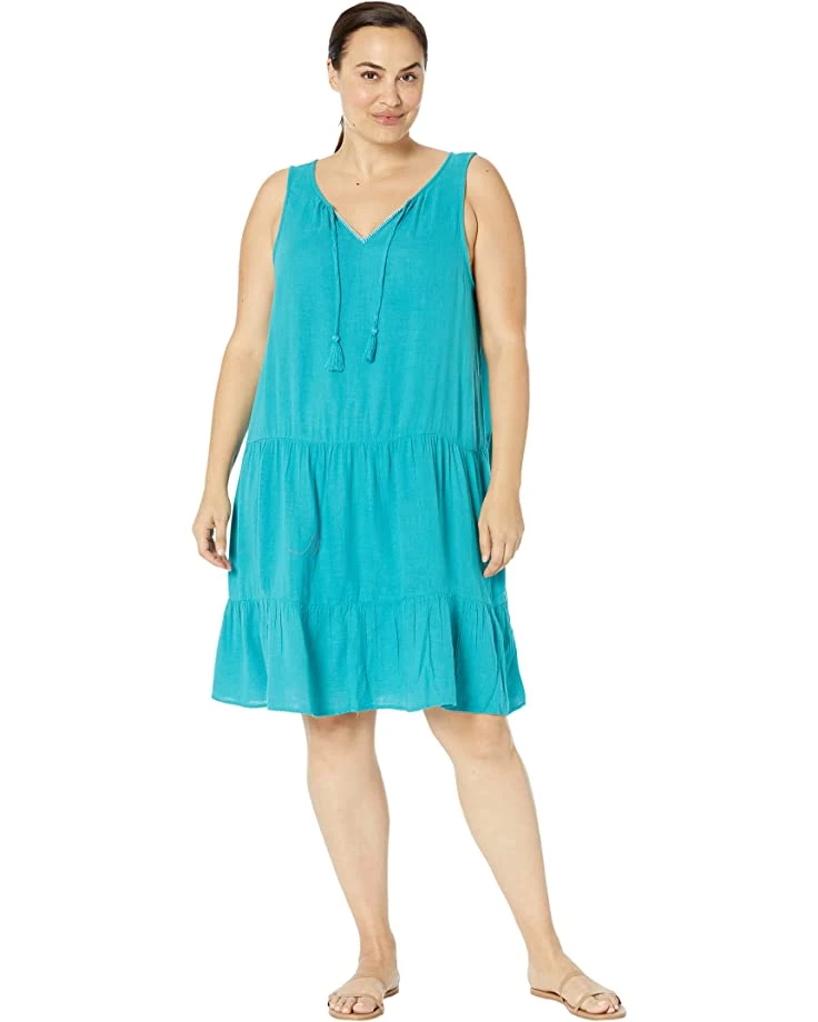 NIC+ZOE Dresses Plus Size Double Gauze Tiered Dress 3 NIC+ZOE Dresses Plus Size Double Gauze Tiered Dress