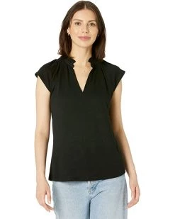 NIC+ZOE Shirts & Tops Short Sleeve Ruffle V Tee -NIC+ZOE outlet store 710BAI6ArEL. AC SR736920