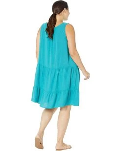 NIC+ZOE Dresses Plus Size Double Gauze Tiered Dress 7 NIC+ZOE Dresses Plus Size Double Gauze Tiered Dress -NIC+ZOE outlet store 711CoPTcuL. AC SR736920