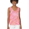 NIC+ZOE Shirts & Tops Petite Watercolor Petals Tank