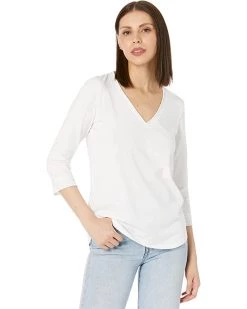 NIC+ZOE Shirts & Tops 3/4 Sleeve Roll V Tee -NIC+ZOE outlet store 715YlVY L. AC SR736920