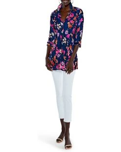 NIC+ZOE Shirts & Tops Petite Glowing Blossoms Crinkle Top