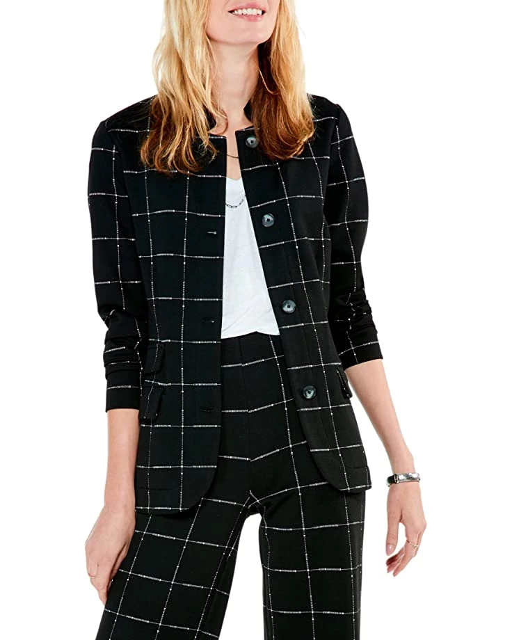 NIC+ZOE Coats & Outerwear Petite Etched Plaid Jacket 3 NIC+ZOE Coats & Outerwear Petite Etched Plaid Jacket