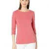 NIC+ZOE Shirts & Tops 3/4 Sleeve Boat Tee -NIC+ZOE outlet store 71OeY1Dk4L. AC SR736920