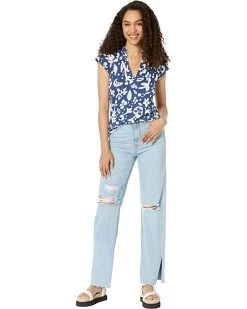 NIC+ZOE Shirts & Tops Moonlit Stamp Short Sleeve Ruffle V Tee 9 NIC+ZOE Shirts & Tops Moonlit Stamp Short Sleeve Ruffle V Tee -NIC+ZOE outlet store 71X0UmEuUTL. AC SR736920