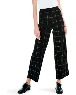 NIC+ZOE Etched Plaid Wide Leg Pants