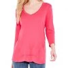 NIC+ZOE Shirts & Tops 3/4 Sleeve Drape V Tee -NIC+ZOE outlet store 71hWpGdWp1L. AC SR736920