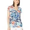 NIC+ZOE Shirts & Tops Tropical Patchwork Top -NIC+ZOE outlet store 71k 7kFCUKL. AC SR736920