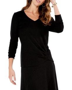 NIC+ZOE Sweaters Cozy Rib Twist Top