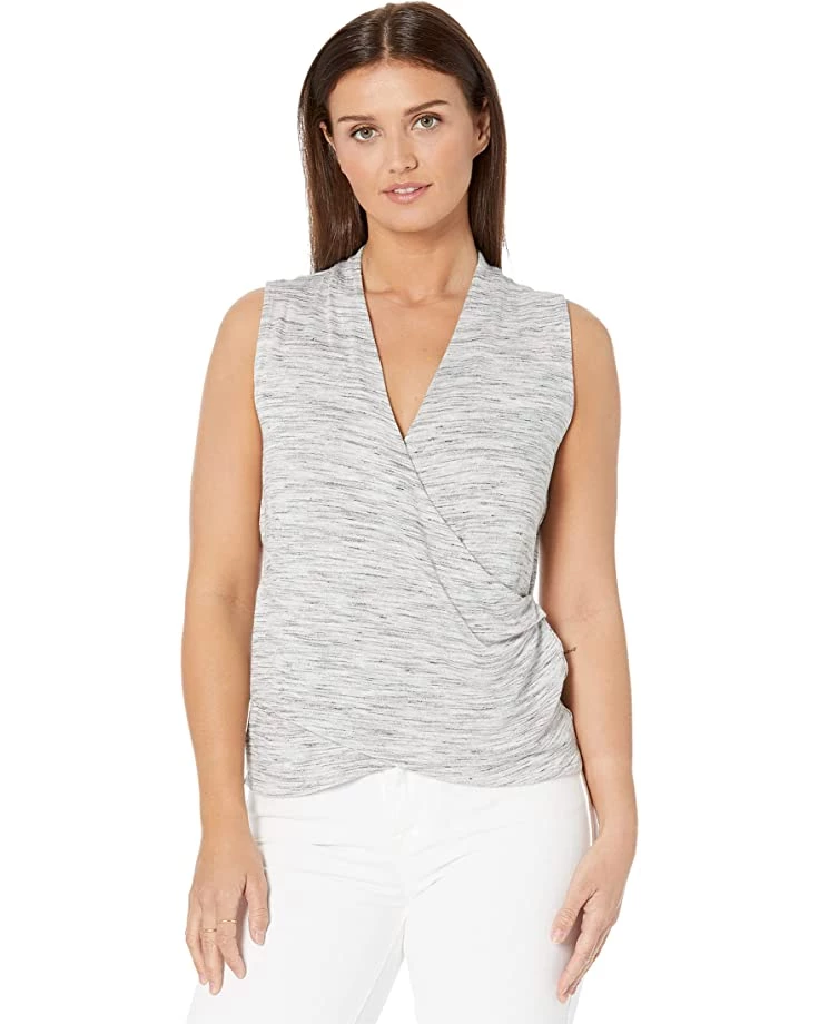 NIC+ZOE Shirts & Tops Petite Space Dye Wrap Tank 3 NIC+ZOE Shirts & Tops Petite Space Dye Wrap Tank