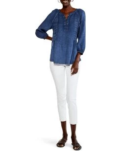 NIC+ZOE Shirts & Tops Double Gauze Tucked Blouse -NIC+ZOE outlet store 71znE1HnZtL. AC SR736920