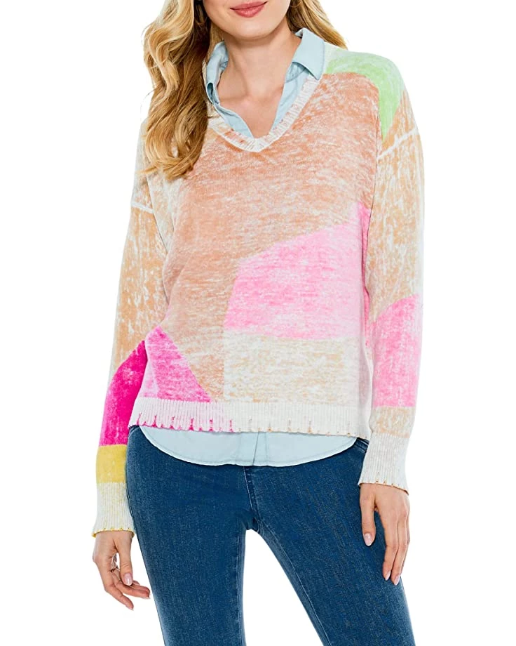 NIC+ZOE Sweaters Mosaic Sunrise Sweater 3 NIC+ZOE Sweaters Mosaic Sunrise Sweater