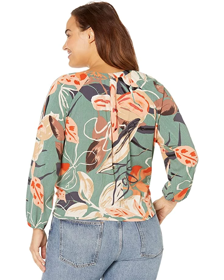NIC+ZOE Shirts & Tops Plus Size Artful Floral Live in Tie Top 4 NIC+ZOE Shirts & Tops Plus Size Artful Floral Live in Tie Top - Image 2