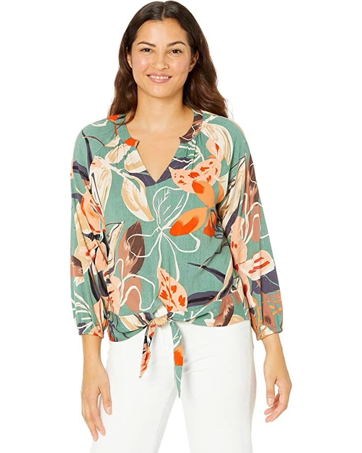 NIC+ZOE Shirts & Tops Artful Floral Live in Tie Top 3 NIC+ZOE Shirts & Tops Artful Floral Live in Tie Top