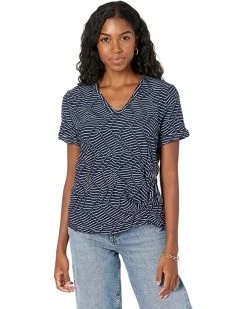 NIC+ZOE Shirts & Tops Petite Mixed Lines Tee