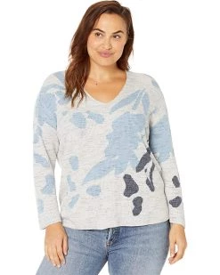NIC+ZOE Sweaters Plus Size Breezy Leaves Sweater