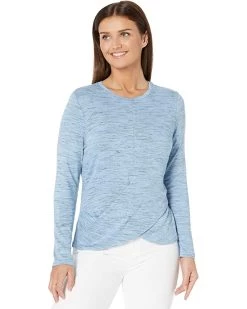 NIC+ZOE Shirts & Tops Petite Space Dye Twist Top
