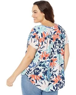 NIC+ZOE Shirts & Tops Plus Size Tropical Patchwork Top -NIC+ZOE outlet store 81J8e1sDMUL. AC SR736920