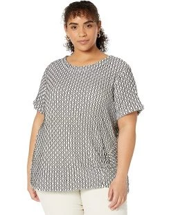 NIC+ZOE Shirts & Tops Plus Size Moving Lines Top