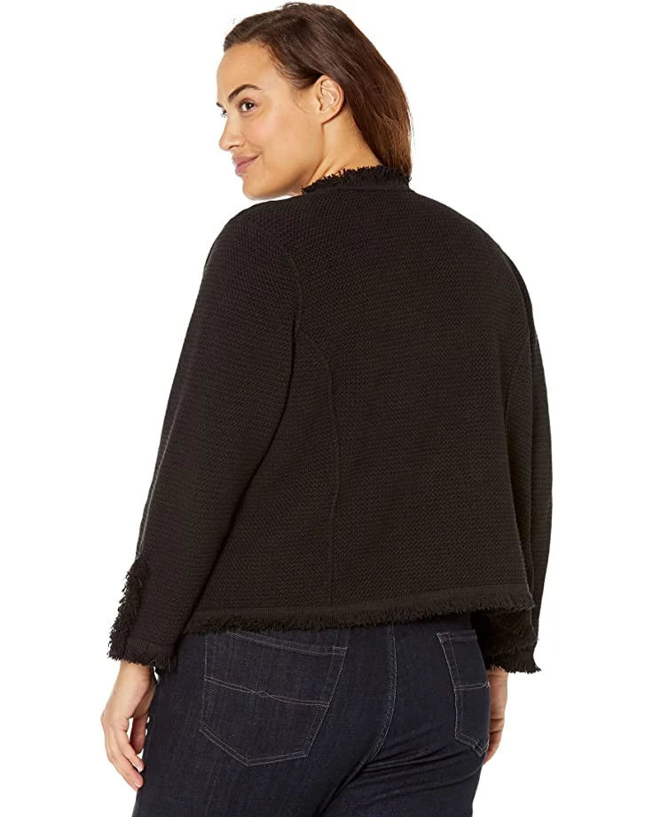 NIC+ZOE Coats & Outerwear Plus Size Fringe Mix Jacket 4 NIC+ZOE Coats & Outerwear Plus Size Fringe Mix Jacket - Image 2