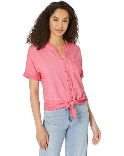 NIC+ZOE Shirts & Tops Short Sleeve Button Tie Front -NIC+ZOE outlet store 81R5bfyNFLL. AC SR736920