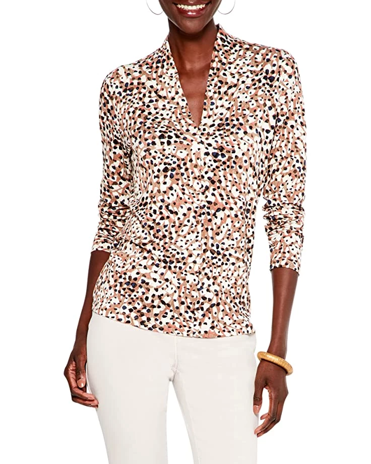 NIC+ZOE Shirts & Tops Petite Forest Spot Top 3 NIC+ZOE Shirts & Tops Petite Forest Spot Top
