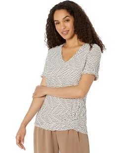NIC+ZOE Shirts & Tops Mixed Lines Tee -NIC+ZOE outlet store 81XVrTxRLLL. AC SR736920