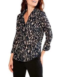 NIC+ZOE Shirts & Tops Petite New Wave Crinkle Shirt