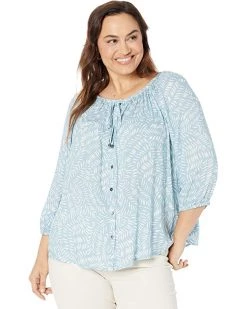 NIC+ZOE Shirts & Tops Plus Size In Stitches Top