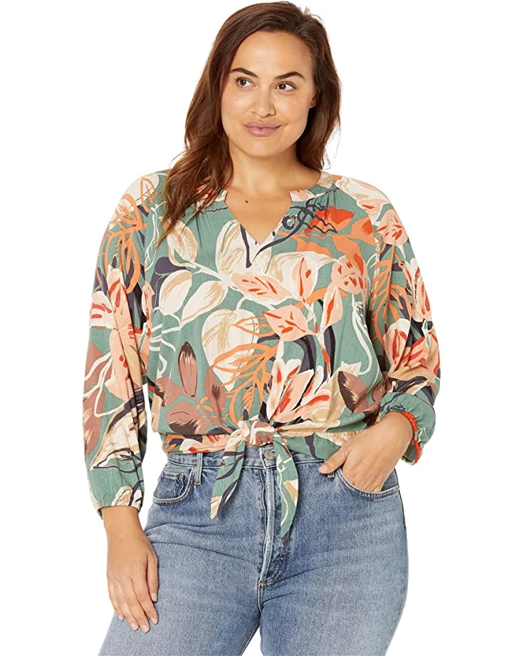 NIC+ZOE Shirts & Tops Plus Size Artful Floral Live in Tie Top 3 NIC+ZOE Shirts & Tops Plus Size Artful Floral Live in Tie Top