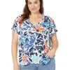 NIC+ZOE Shirts & Tops Plus Size Tropical Patchwork Top -NIC+ZOE outlet store 81i0fg6YwXL. AC SR736920