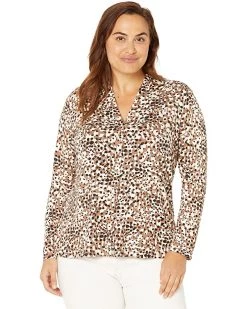 NIC+ZOE Shirts & Tops Plus Size Forest Spot Top