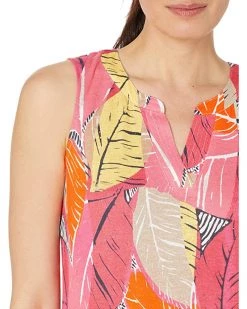 NIC+ZOE Dresses Feather Leaves Dress -NIC+ZOE outlet store 911TWM25DtL. AC SR736920