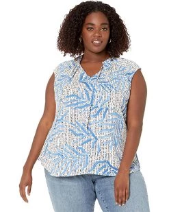 NIC+ZOE Shirts & Tops Plus Size Palm Dot Tank