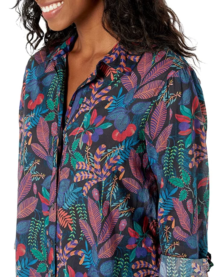 NIC+ZOE Shirts & Tops Petite Vibrant Garden Crinkle Shirt 5 NIC+ZOE Shirts & Tops Petite Vibrant Garden Crinkle Shirt - Image 3