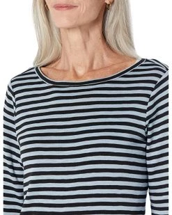 NIC+ZOE Shirts & Tops Striped Bracelet Sleeve Boat Tee -NIC+ZOE outlet store 91fXcZe9GEL. AC SR736920