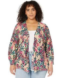 NIC+ZOE Sweaters Plus Size Cherry Blossom Cardigan